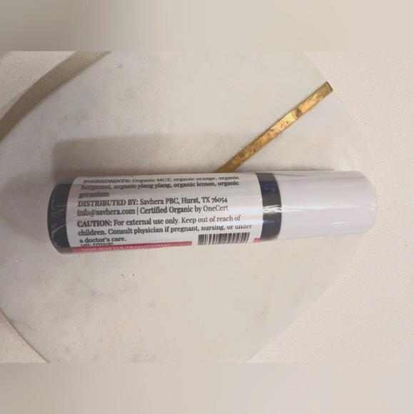 Savhera Essential Oil Roll On (10 ml) USDA Organic Secret Zest Citrusy Sweet - Picture 2 of 2